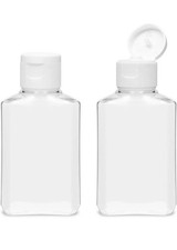 30 Pcs 2 Oz Clear Plastic Empty Bottles with Flip Cap for Travel Size Liquids