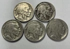 1926 1935 1936 1937 1937-D Buffalo Nickel Lot of 5