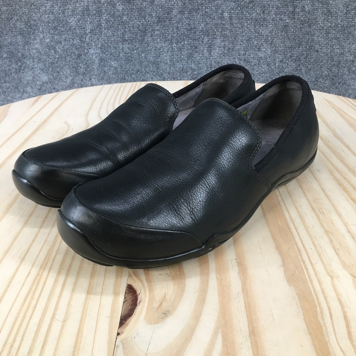 AHNU PRO Mens Black Leather Loafers Shoes Size 13M Ahnu Slip-On Womens 8.5 Black Penny Pro Loafers Leather  main image 4