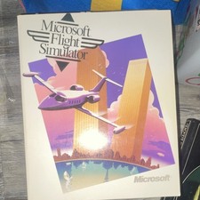 Microsoft Flight Simulator 1988 Vintage Manual Computer Software Documentation