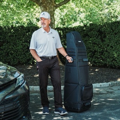 Bag Boy Freestyle Golf Travel Cover Black Rolling Case Missing One Wheel