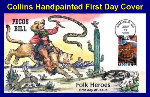 COLLINS HAND PAINTED 3086 Pecos Bill Western Folk Hero