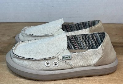 Sanuk Women's Donna ST Natural Hemp Blend Slip-On Shoes Sz 5 Tan Brown New