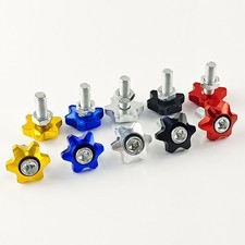 Car and Motorcycle License Plate Bolts Stars Shaped Thread Dia Aluminum Alloy