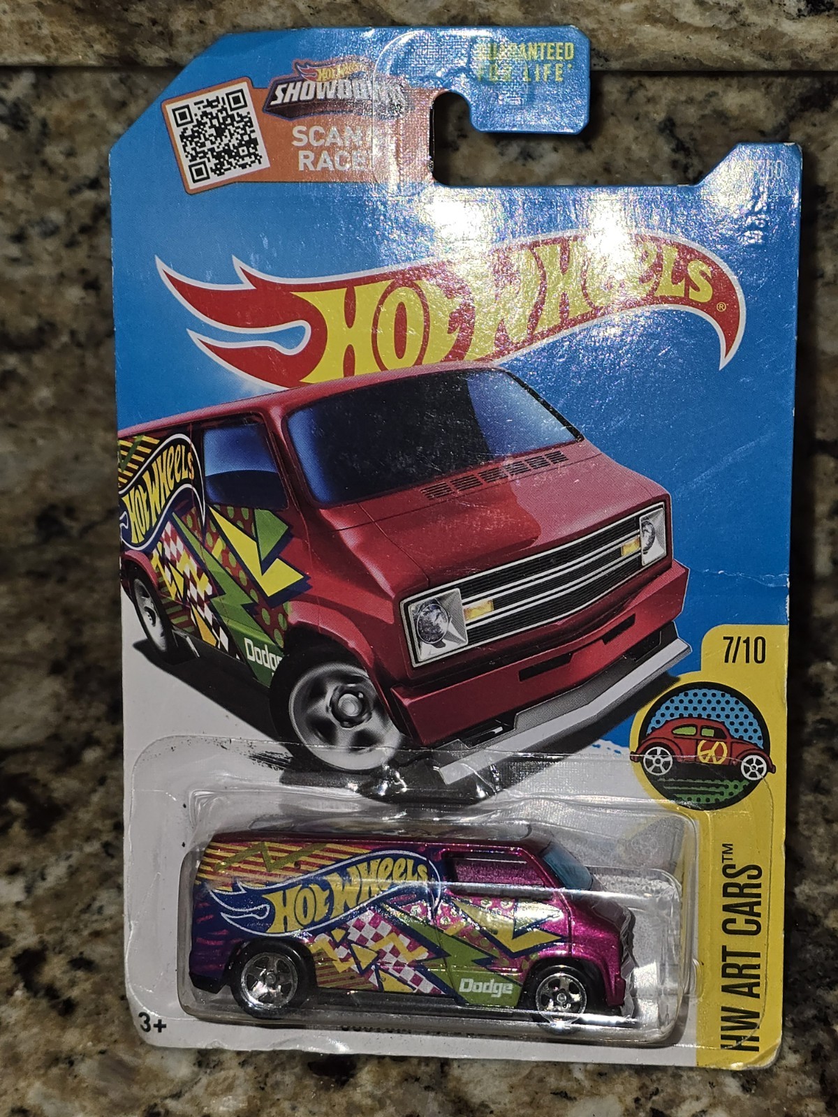 Hot Wheels: Custom '77 Dodge Van (2016 HW Art Cars/K-Mart Mini Collection) NEW 