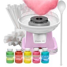 Studio 54 Retro Cotton Candy Machine 5 Jars 11Oz Each Floss Sugar 50 Paper