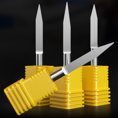 4mm Shank 20/25/30 Degree Flat Bottom Engraving Bits CNC Carbide Carving Cutters
