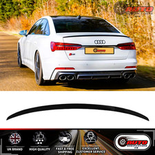 Audi A6 S6 C8 Saloon Rear S4 Style Boot Lip Spoiler Wing Kit Gloss Black 2018+