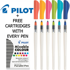 Pilot Parallel Calligraphy Pen - 1.5, 2.4, 3.8, 6.0mm FREE Assorted Cartridges