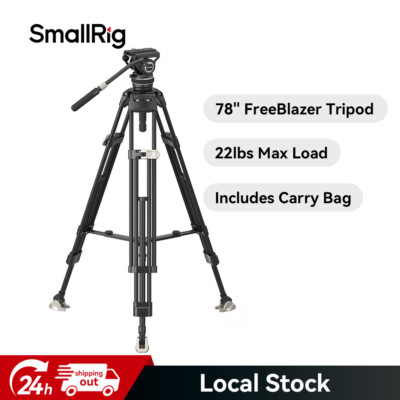 SmallRig AD-100 78'' FreeBlazer Heavy-Duty Carbon Fiber Video Tripod Kit 3989