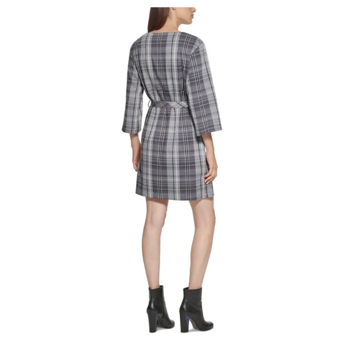 navy blue dress for baby girl Women's Plaid Print Cami A Line Dress Loose Sleeveless Strap Sling Ruffle  Tiered Cute Beach Dress Summer Casual