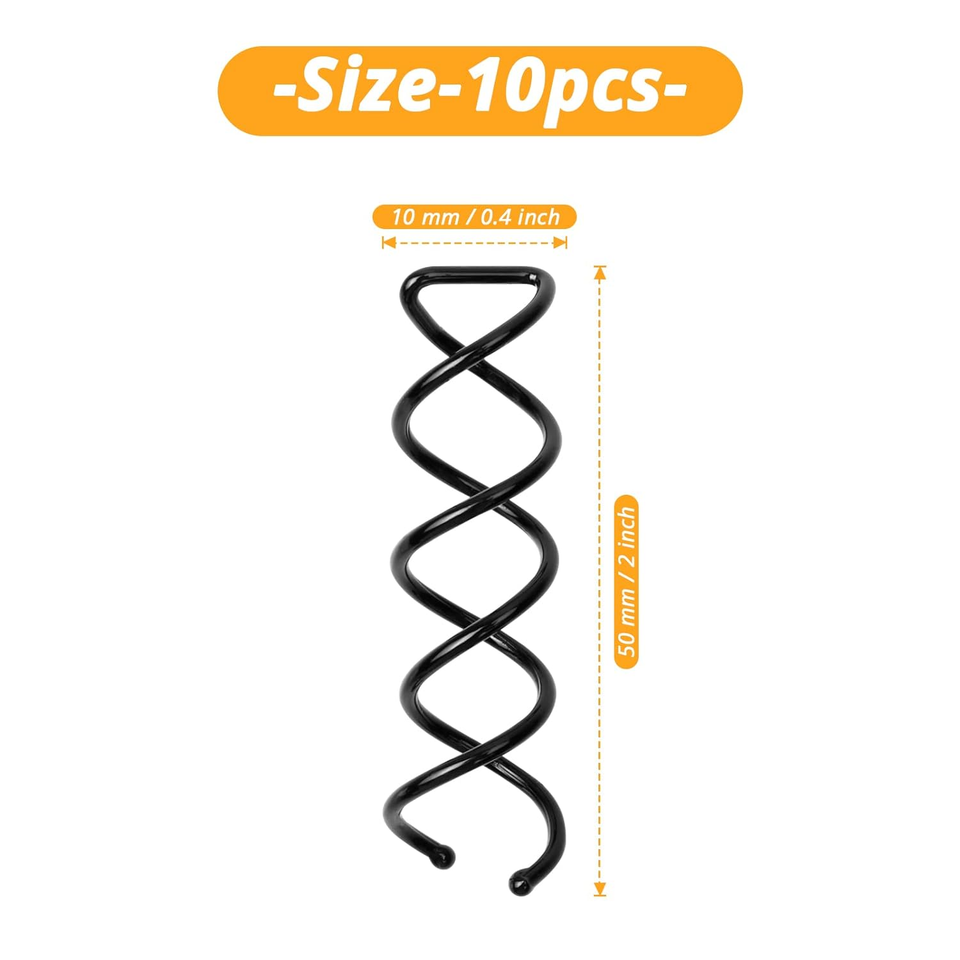 10PC Spiral Hair Pins, Twist Hair Pins Corkscrew Hair Pins Spin Pins