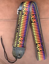 Vtg 60's ACE Original Gold Logo Woven Guitar Strap Made in USA