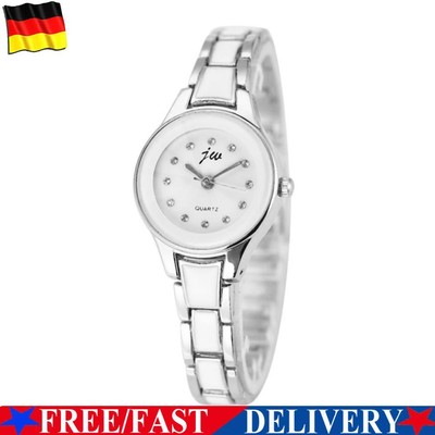 3pcs Waterproof Steel Strap Bracelet Quartz Women Watch (Silver)