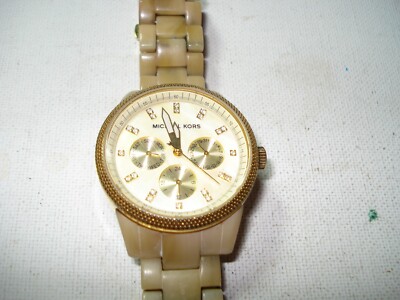 STUNNING MICHAEL KORS Horn Jet Watch | Chronograph | Preloved | small wrist Michael Kors Women main image 4