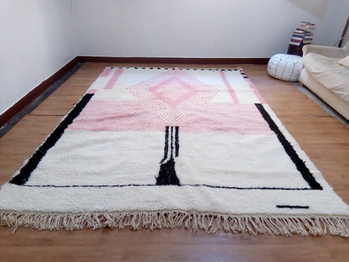 5x8|6x9|8x10|9x12|10x14|12x15|12x18 Moroccan Handmade rug ,Beni ourain style Mor - Picture 4 of 4