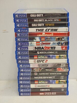 Lot of 18 PS4 Video Games Call Of Duty, Mortal Kombat,+ Others