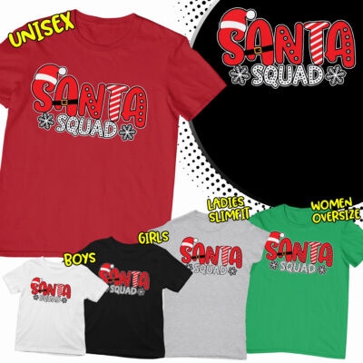 Elf Santa Squad sarkastisch Weihnachten Familie passender Urlaub Spaß T-Shirt