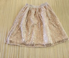 Wonder Nation Elastic Waist Pull-On A-Line Sequined Skirt Lined Girls M 7-8 EUC