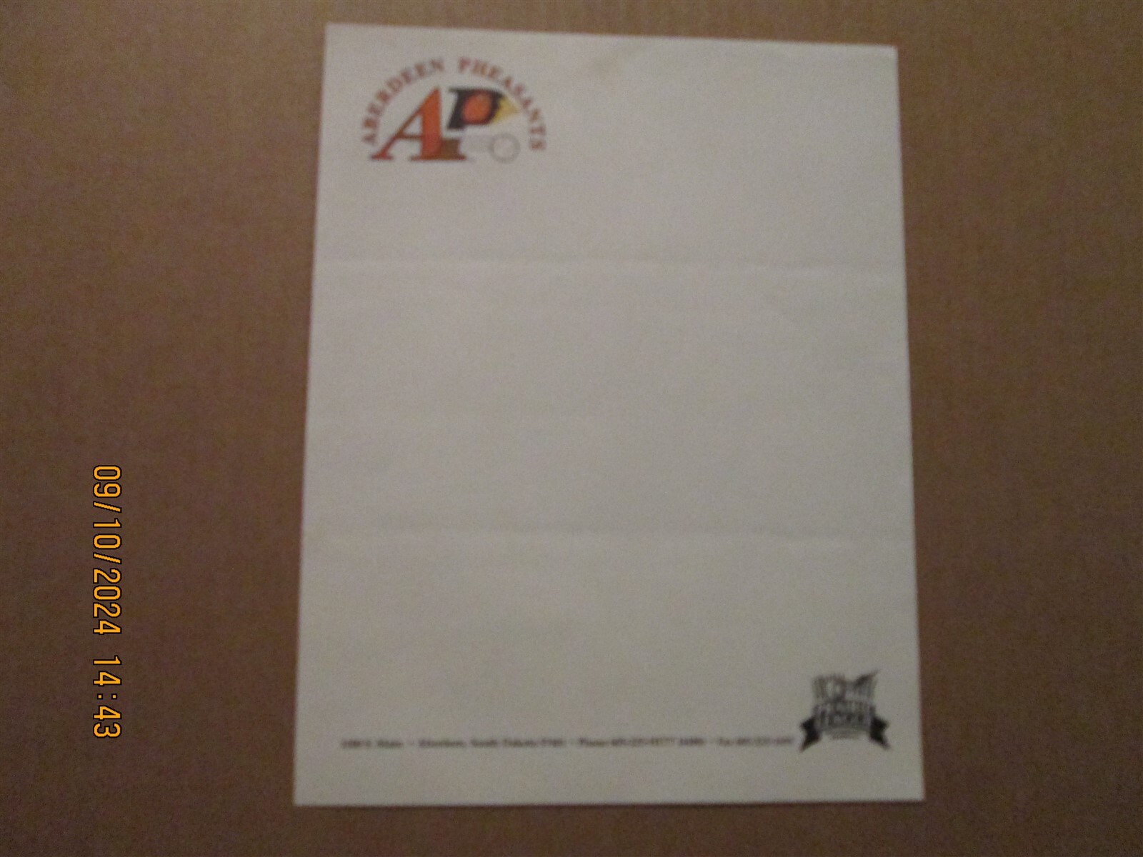 Prairie League Aberdeen Pheasants Vintage Unused Team Logo Baseball ...