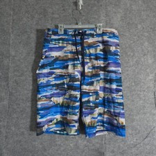 Prana Shock Waves Board Shorts Swim UPF Surf Beach Swimsuit Trunks Outdoor Sz 36