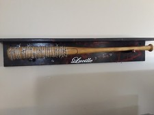 THE WALKING DEAD NEGAN'S LUCILLE BARBWIRE BAT with simulated bullet holes