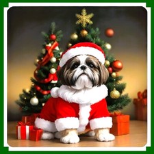30 Custom Holiday Time Shih Tzu Personalized Address Labels