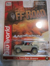 AUTOWORLD OFF ROAD SERIES 1971 FORD BAJA BRONCO HO SLOT CAR DIRTY GREEN