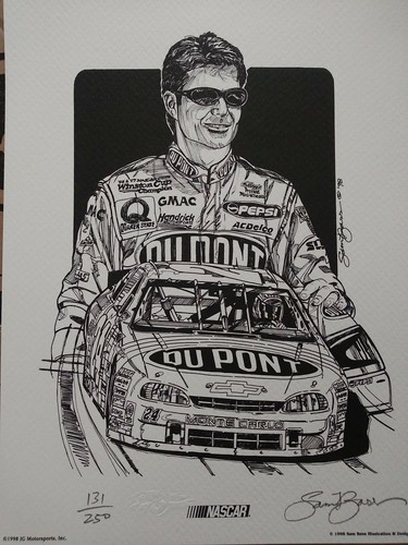 Sam Bass 1998 Jeff Gordon Quick Sketch Set Of 3 Numbered 131/250 - Picture 2 of 4