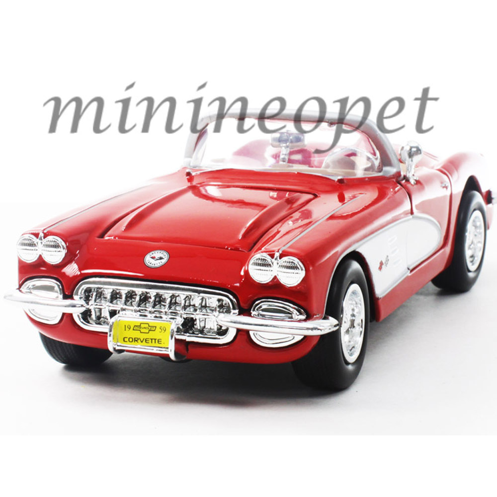MOTORMAX 73216 1959 59 CHEVY CORVETTE CONVERTIBLE 1/24 DIECAST RED