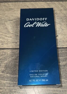 Cool Water Limited Edition by Davidoff For Men 6.7 oz Eau de Toilette Spray RARE