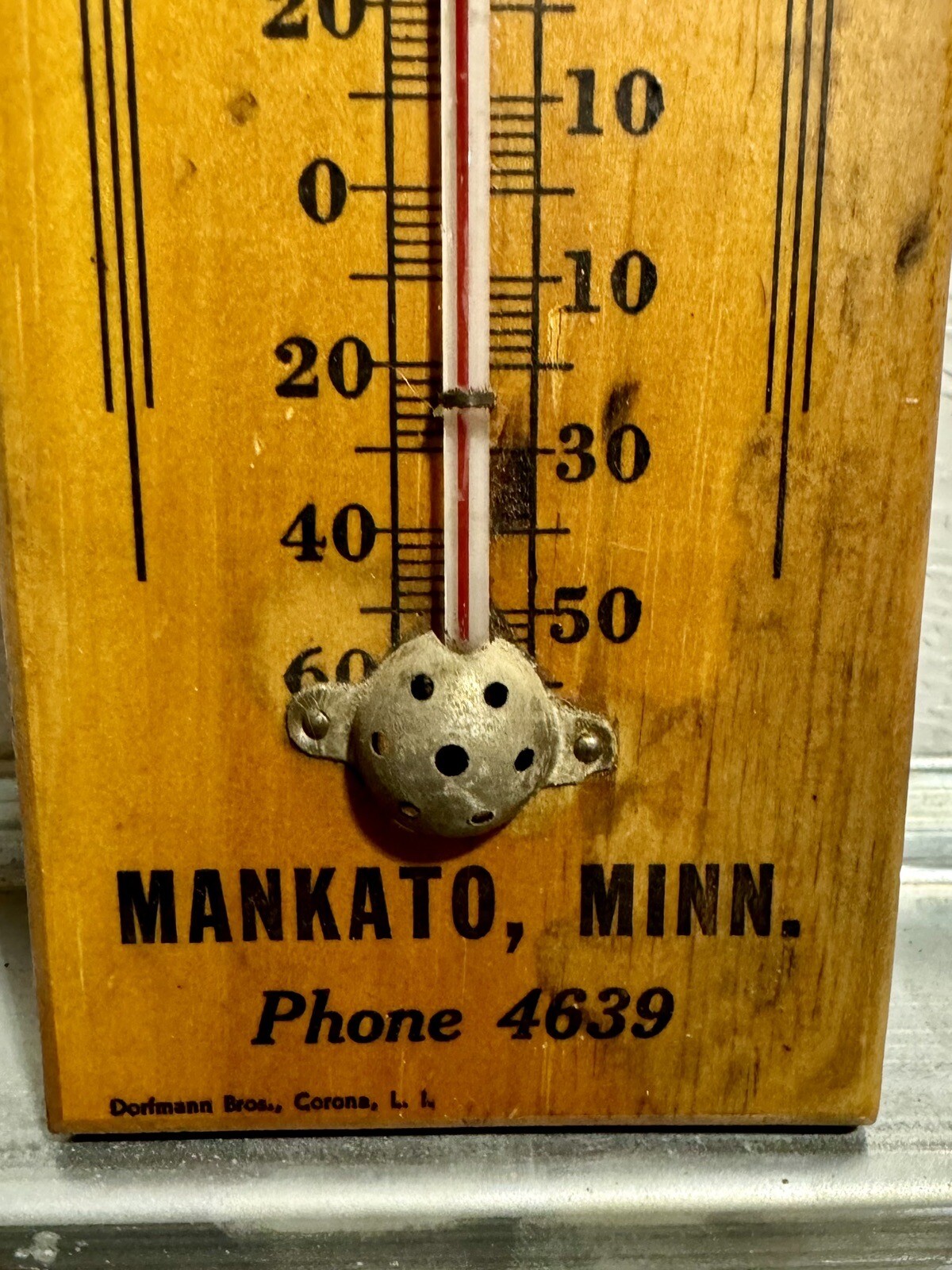 Vintage Wood Advertising Thermometer Parts Service Co Napa Antique