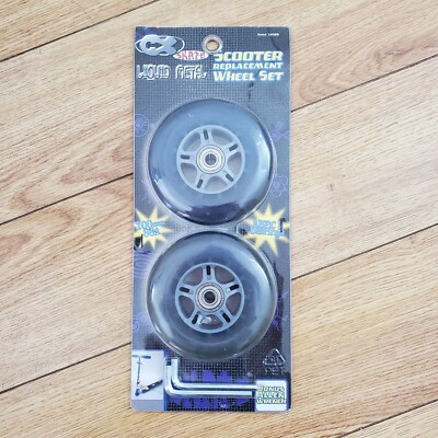 2 Sets of CX Skate Liquid Metal Scooter replacement wheel set 100mm GREEN #10388