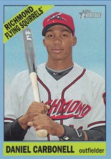 DANIEL CARBONELL SQUIRRELS 2015 TOPPS HERITAGE MINOR LEAGUE BLUE CARD #99 GIANTS