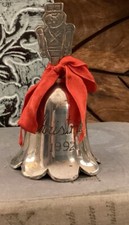 1992 International Silver Christmas Bell with Toy Soldier Handle Retro 90’s