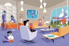 SHAG Josh Agle “Suite of the Future” Disneyland Serigraph Art Print Mint New COA