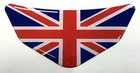 Union Jack Red, White & Blue Chevron Car - Motorcycle Sticker GLOSS DOMED GEL