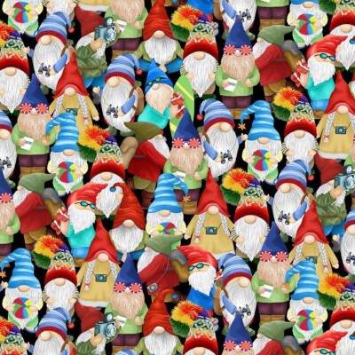Fat Quarter Timeless Treasures Urlaub Urlaub verpackt Gonk 100% Baumwollstoff