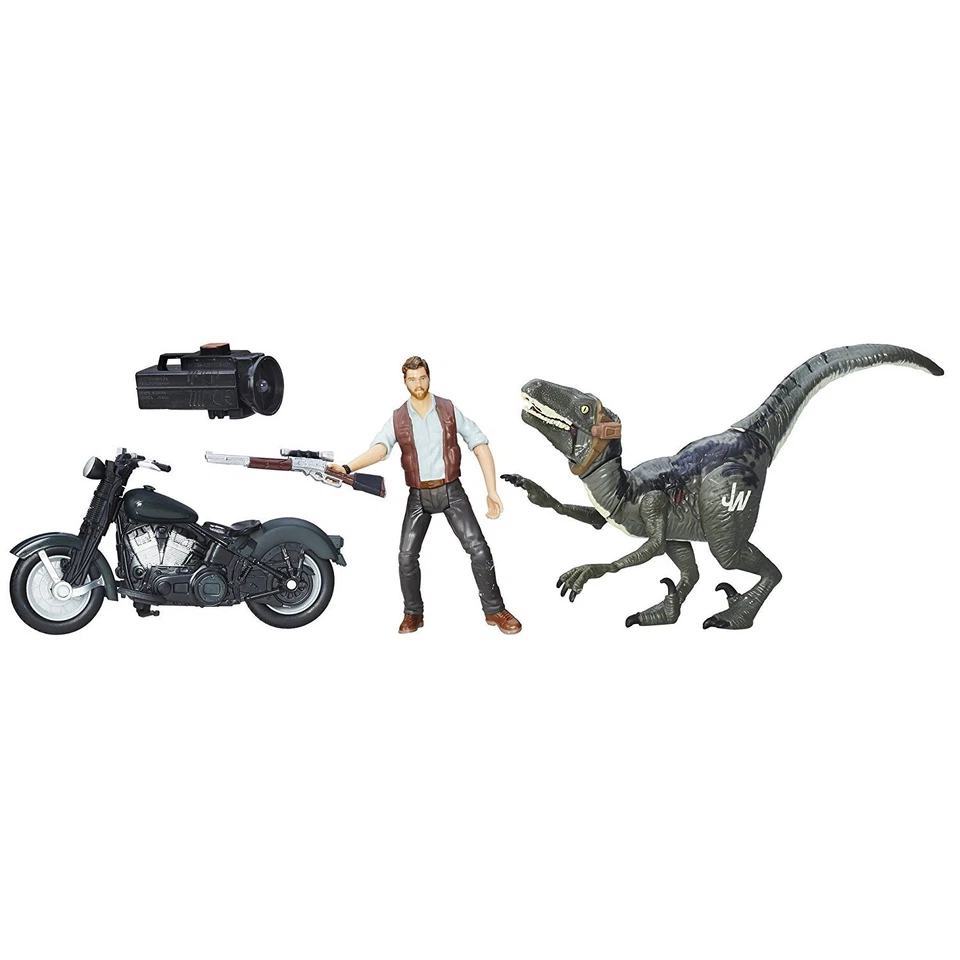 Jurassic World Dino Hybrid Owen Alpha Velociraptor Blue Raptor Park Figure Set - Image 4 of 4