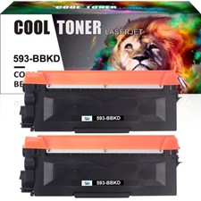 2 pk Black Cartridge for Dell Toner 593-BBKD 593BBKD 2RMPM CVXGF E514dw E5151dn