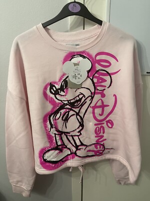 Primark Disney Exclusive Pink Mickey Mouse Pullover Sweatshirt in