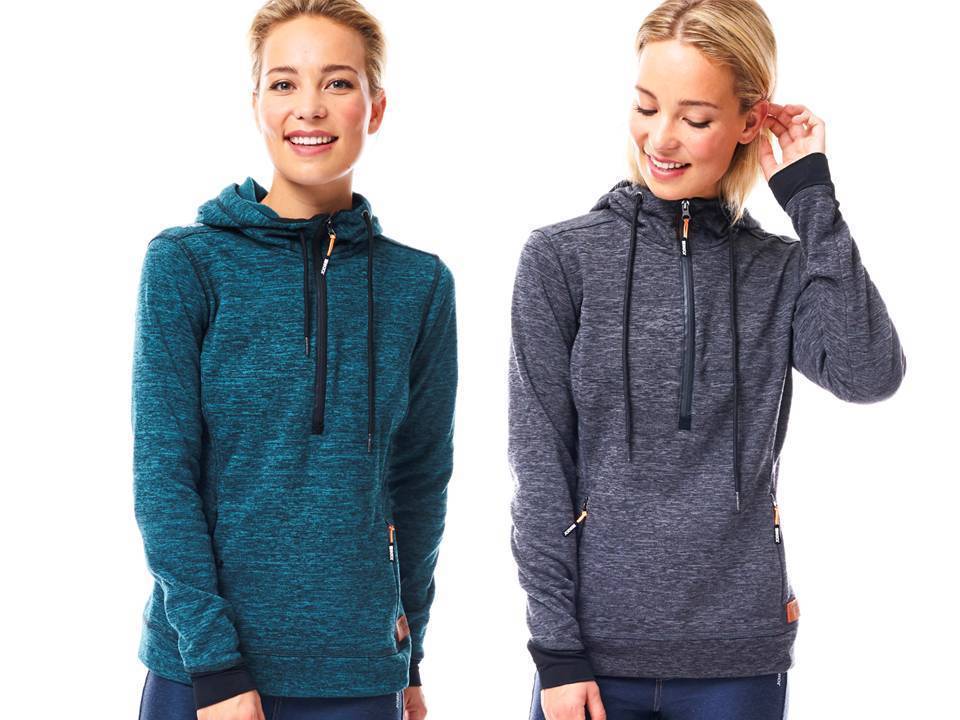 Jobe Discover Hoodie Grey Teal Ladies Sup Stand Up Paddle Board Hoody Top Jumper