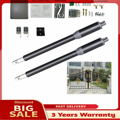 New Automatic Arm Dual Swing Gate Opener Heavy Duty Kit Electric Remote Control