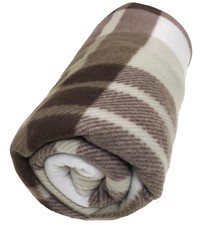 Tartan Fleece Throw Soft Warm Check Sofa Home Bed Blanket Car Travel Large Cover