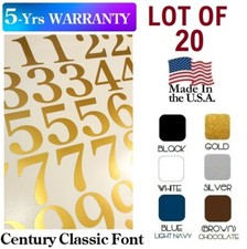 Lot of 20 - Century Classic Font, Mailbox Numbers, Cars, Door , Gold, Black Whi
