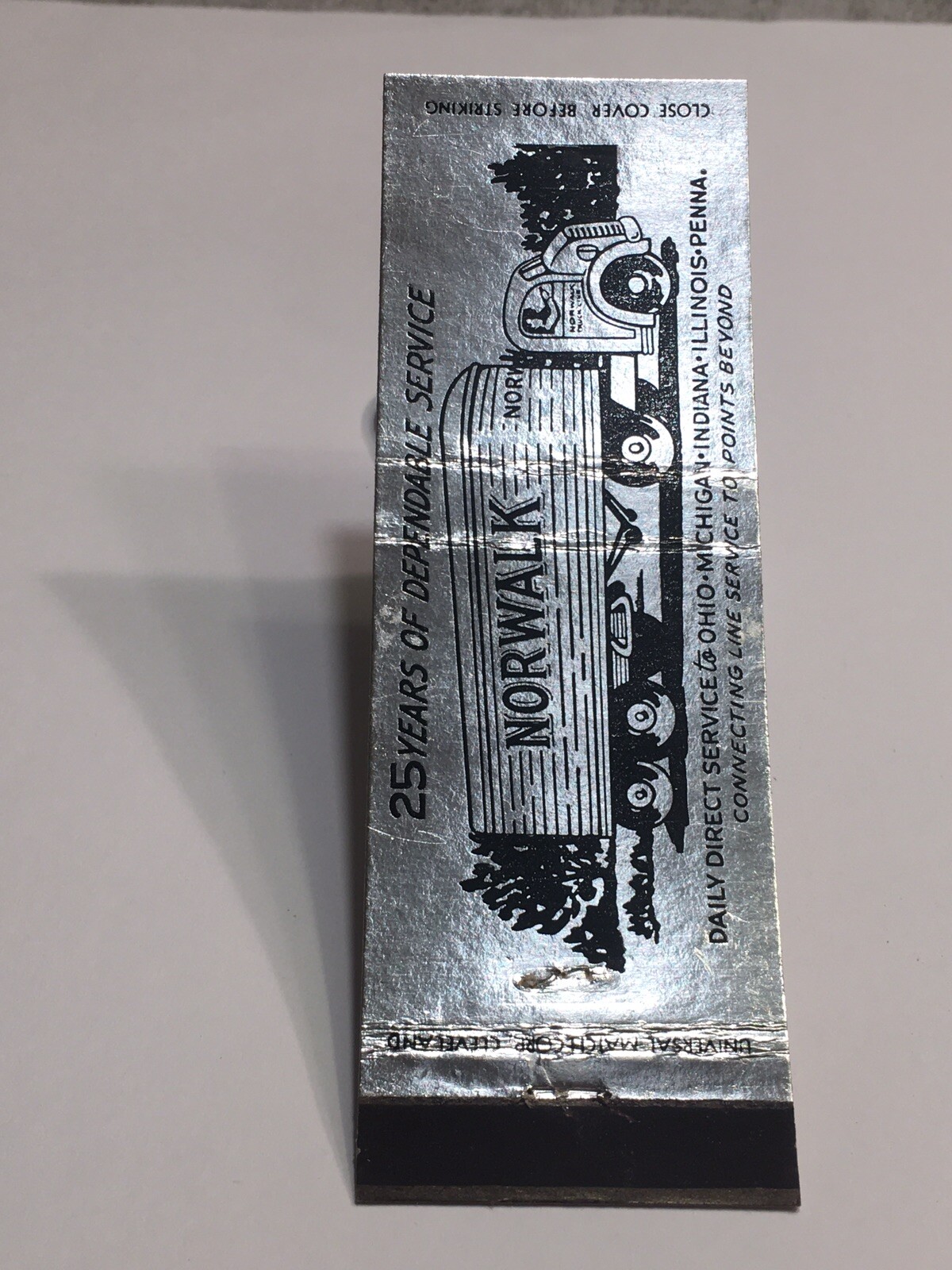 Vintage Foil Matchbook Cover Norwalk Truck Line Norwalk, Ohio! d1182 | eBay