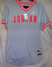 NIKE AIR JORDAN SHORT SLEEVE MESH Baseball Jersey Boys Sz XL NWT Bulls