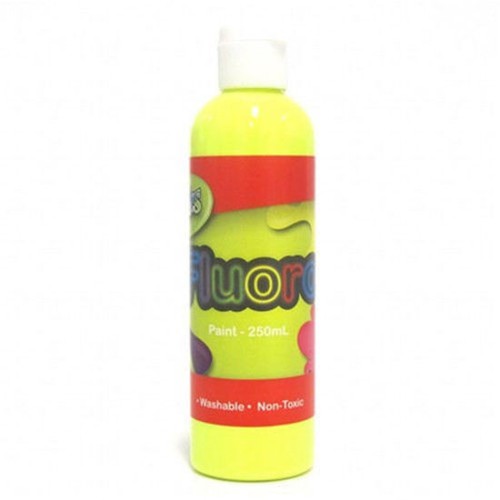 6 Tubes Artistic Fluorescent Paint Fluoro Fluro Glo Colour - 250ml - Picture 3 of 6