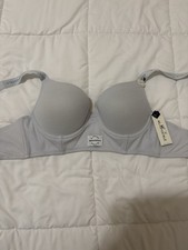 A ropostale Perfect Lift Push-Up Underwire Ribbed Bra bluish Gray 34C