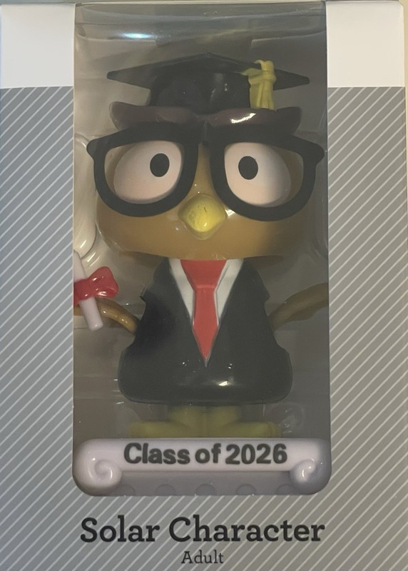 Solar Character Owl Graduation Figurine Class of 2026 KQ-690009A Unopened
